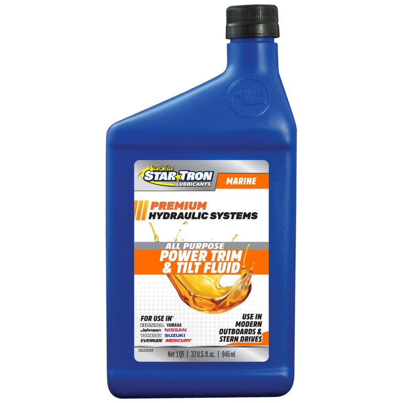 STAR BRITE PRO Star Power Trim & Tilt Fluid - Super Premium All Purpose Hydraulic Fluid for Trim Tabs, Power Tilt & Steering Systems - Anti-Wear, Anti-Foam - Outboard & Stern Drive Systems (028532) - Image 1